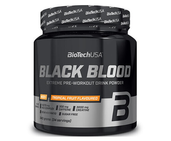 Biotech USA Black Blood Nox+ Συμπλήρωμα Pre Workout 340gr - Tropical Fruit