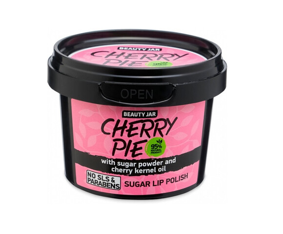 Beauty Jar “CHERRY PIE” Απαλό peeling χειλιών, 120gr