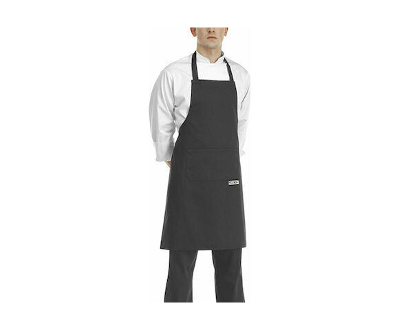 Egochef Ποδιά Σεφ Ολόσωμη Μαύρη Microfiber 6103002E