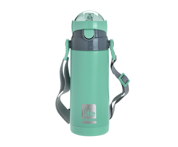 Ecolife Ανοξείδωτο Παγούρι Θερμός με Καλαμάκι Mint 400ml Ecolife Ανοξείδωτο Παγούρι Θερμός με Καλαμάκι Mint 400ml