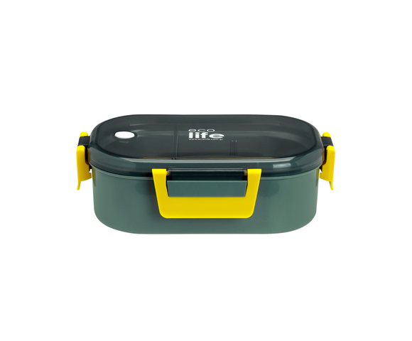 Ecolife Δοχείο Φαγητού Inox Forest Green - Με Χώρισμα 900ml