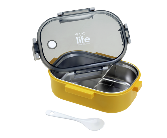 Ecolife Δοχείο Φαγητού Inox Yellow  - Με Χώρισμα 900mlEcolife Δοχείο Φαγητού Inox Yellow  - Με Χώρισμα 900mlEcolife Δοχείο Φαγητού Inox Yellow  - Με Χώρισμα 900ml