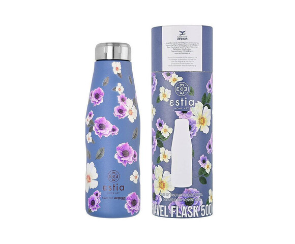 Estia Μπουκάλι Θερμός Ανοξείδωτο Garden Blue 500ml - 01-16654