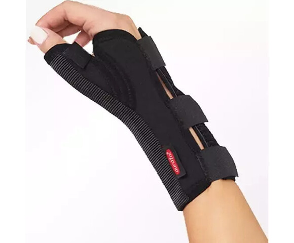 Aurafix 601 Νάρθηκας Καρπού Δεξιάς Πλευράς με Αντίχειρα Neoprene σε Μαύρο Χρώμα
