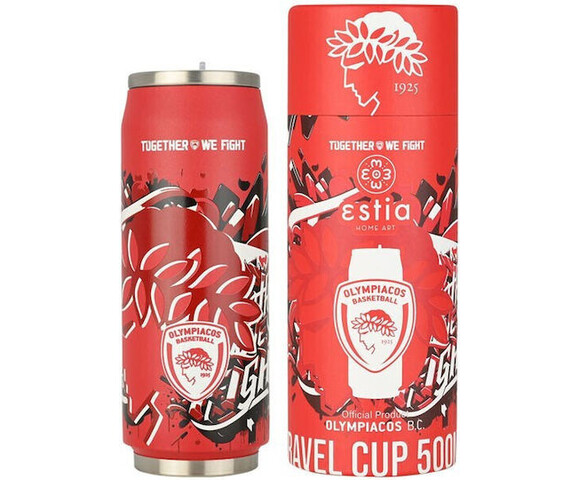 Estia Ανοξείδωτο Ποτήρι Θερμός Olympiacos Together We Fight 500ml
