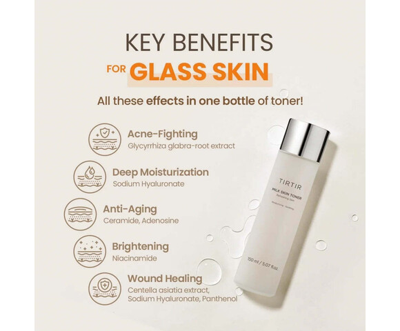 Tirtir Milk Skin Toner – Ενυδατικό τονερ με ρύζι