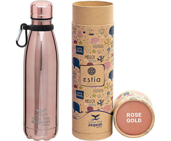 Estia Μπουκάλι Θερμός Ανοξείδωτο Rose Gold 500ml