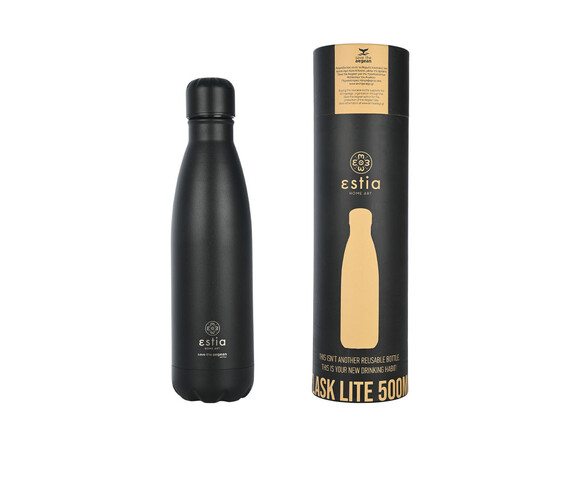 ΘΕΡΜΟΣ FLASK LITE SAVE THE AEGEAN 500ml MIDNIGHT BLACK