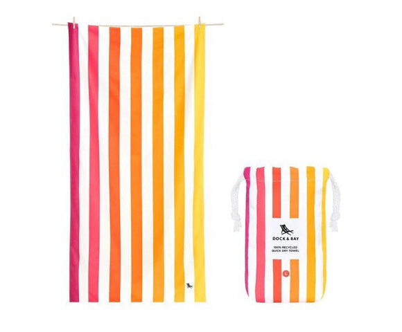 Dock & Bay: Πετσέτα θαλάσσης Quickdry Summer Peach Sunrise (Μικροϊνες)  X-Large  200x90cm