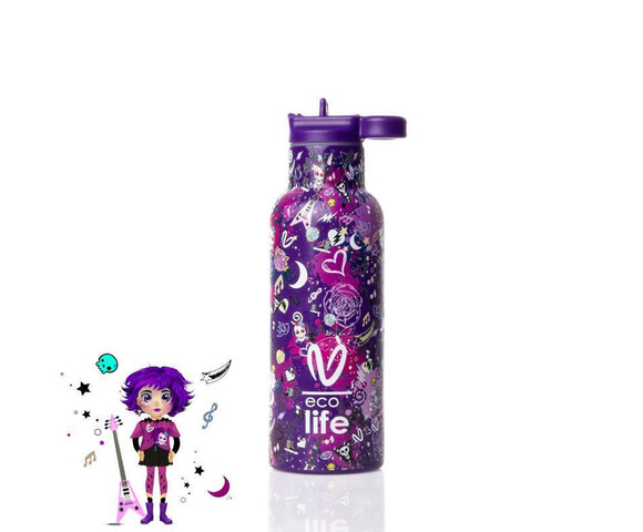 Ecolife X Vasiliki Ανοξείδωτο Μπουκάλι Θερμός Das 500ml (33-BO-2321)