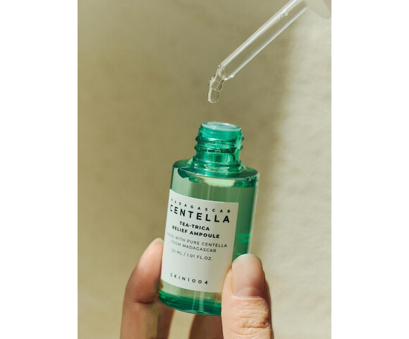 Skin1004 Madagascar Centella Tea-Trica Relief Ampoule- Ενυδατικός ορός για ακνεϊκές επιδερμίδες