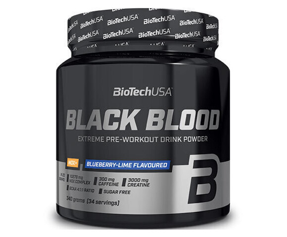 Biotech USA Black Blood Nox+ Συμπλήρωμα Pre Workout 340gr με Γεύση Blueberry Lime