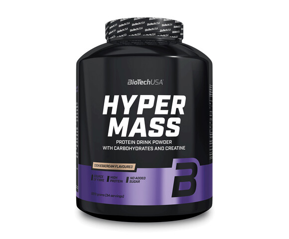 Biotech USA Hyper Mass With Carbohydrates & Creatine Χωρίς Γλουτένη Cookies & Cream 2270 g