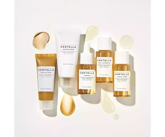 Skin1004 Madagascar Centella Travel Kit Σετ Περιποίησης για Ενυδάτωση , Κατά της Ακμής & Λάμψη 6τμχ