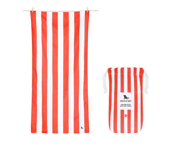 Dock & Bay: Πετσέτα θαλάσσης Quickdry Cabana - Waikiki Coral (Μικροϊνες)  X-Large  200x90cm