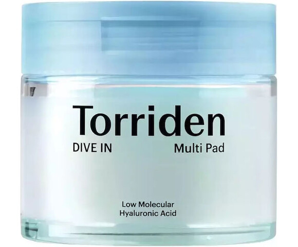 Torriden DIVE IN Low Molecular Hyaluronic Acid Multi Pad 160ml- Eνυδατικά toner pads