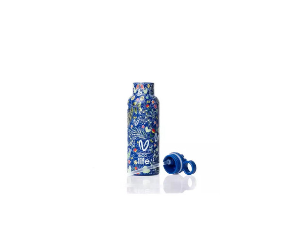 Ecolife X Vasiliki Ανοξείδωτο Μπουκάλι Θερμός Blue 500ml (33-BO-2324)