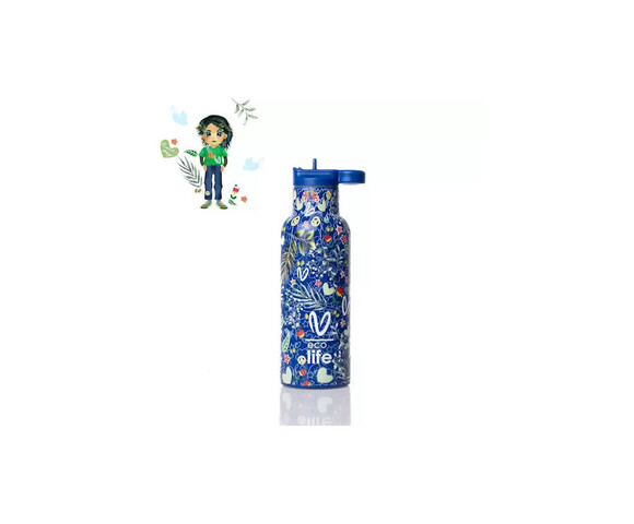 Ecolife X Vasiliki Ανοξείδωτο Μπουκάλι Θερμός Blue 500ml (33-BO-2324) Ecolife X Vasiliki Ανοξείδωτο Μπουκάλι Θερμός Blue 500ml (33-BO-2324)