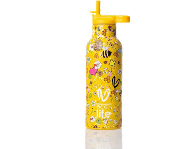 Ecolife X Vasiliki Ανοξείδωτο Μπουκάλι Θερμός Joy 500ml (33-BO-2323)