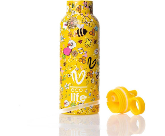 Ecolife X Vasiliki Ανοξείδωτο Μπουκάλι Θερμός Joy 500ml (33-BO-2323)