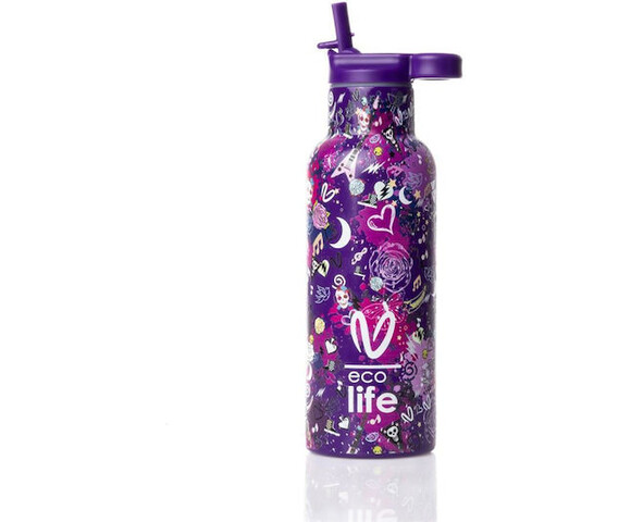 Ecolife X Vasiliki Ανοξείδωτο Μπουκάλι Θερμός Das 500ml (33-BO-2321)