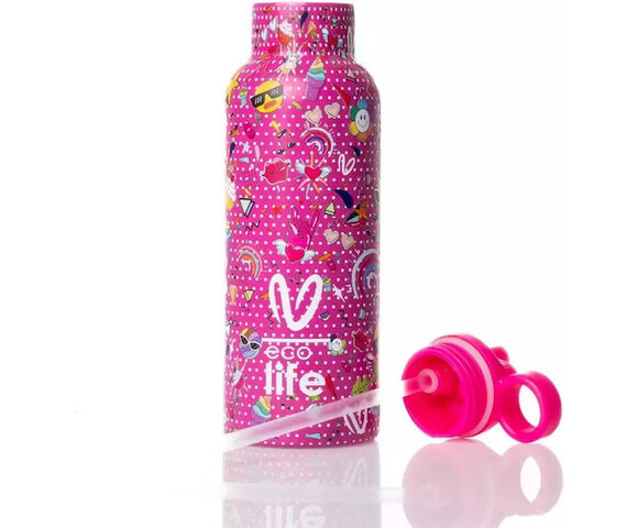 Ecolife X Vasiliki Ανοξείδωτο Μπουκάλι Θερμός Rainbow 500ml (33-BO-2325)