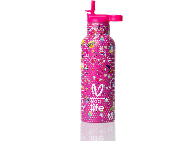 Ecolife X Vasiliki Ανοξείδωτο Μπουκάλι Θερμός Rainbow 500ml (33-BO-2325)