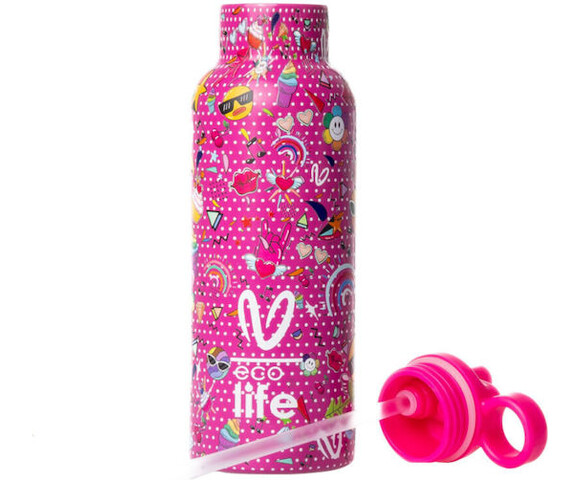 Ecolife X Vasiliki Ανοξείδωτο Μπουκάλι Θερμός Rainbow 500ml (33-BO-2325)