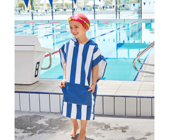 Dock & Bay: Παιδικό πόντσο Quickdry - Whitsunday Blue Microfiber (Μικροϊνες) 6-10 ετών