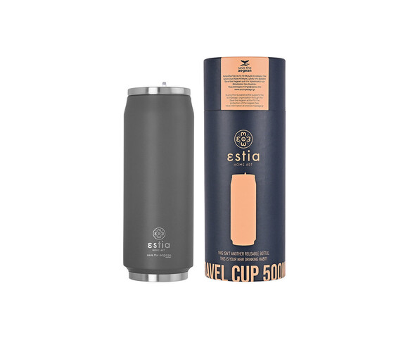 ΘΕΡΜΟΣ TRAVEL CUP SAVE THE AEGEAN 500ml FJORD GREY