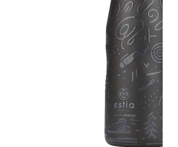 ΘΕΡΜΟΣ TRAVEL FLASK SAVE THE AEGEAN 500ml NOIR ECHO