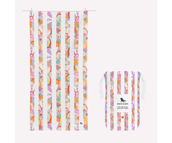 Dock & Bay: Πετσέτα θαλάσσης Pink Power Microfiber (Μικροϊνες)  Large  160x90cm