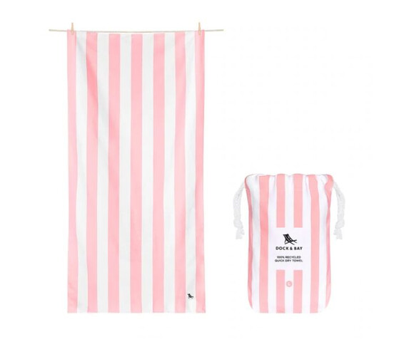 Dock & Bay: Πετσέτα θαλάσσης Quickdry Cabana - Malibu Pink Microfiber (Μικροϊνες)  X-Large  200x90cm