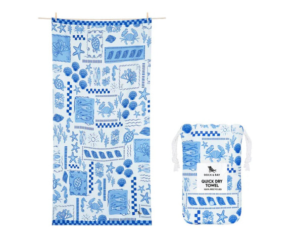 Dock & Bay: Πετσέτα θαλάσσης Quickdry - Grecian Shores Microfiber (Μικροϊνες)  X-Large  200x90cm