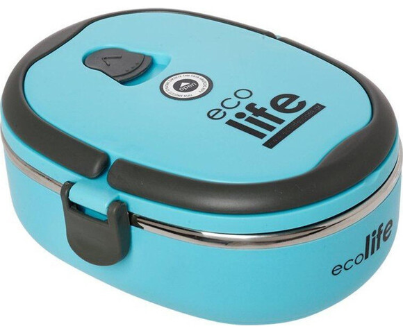 Ecolife Double Wall Δοχείο Φαγητού Θερμός Πλαστικό Μπλε 800ml