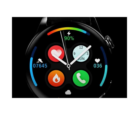 Alfa Care Kepler S25 Aluminium Smartwatch με Παλμογράφο (Μαύρο)