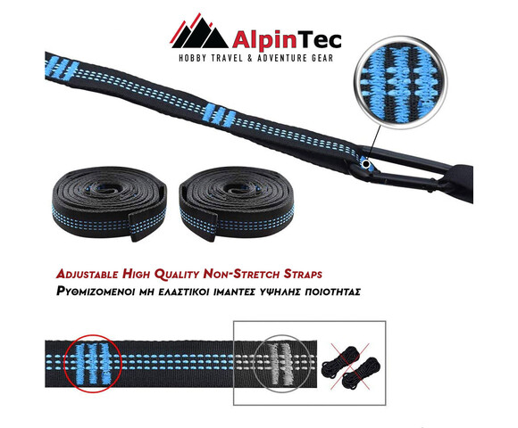 AlpinPro Explorer Αιώρα Αλεξίπτωτο Διπλή Υφασμάτινη Πράσινη -Κίτρινη 300x200εκ.