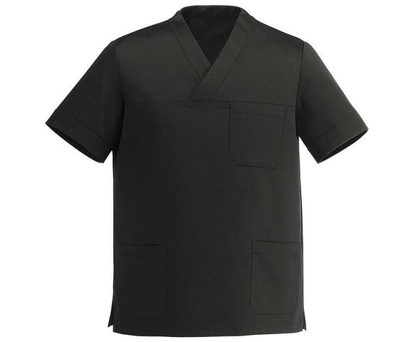 Egochef Μπλούζα Σεφ Unisex Μαύρη με Κοντό Μανίκι Leonardo - 5500002C