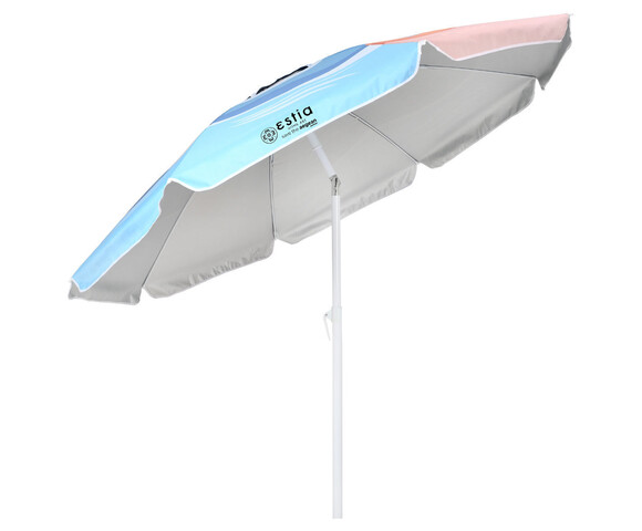 Estia Save the Aegean Σπαστή Ομπρέλα Θαλάσσης Αλουμινίου Διαμέτρου 2m με UV Προστασία και Αεραγωγό Serene Shores