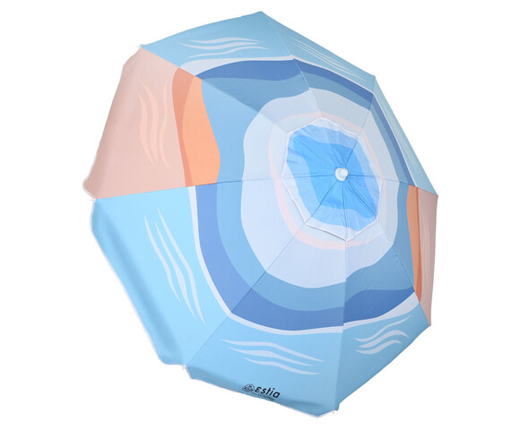 Estia Save the Aegean Σπαστή Ομπρέλα Θαλάσσης Αλουμινίου Διαμέτρου 2m με UV Προστασία και Αεραγωγό Serene Shores