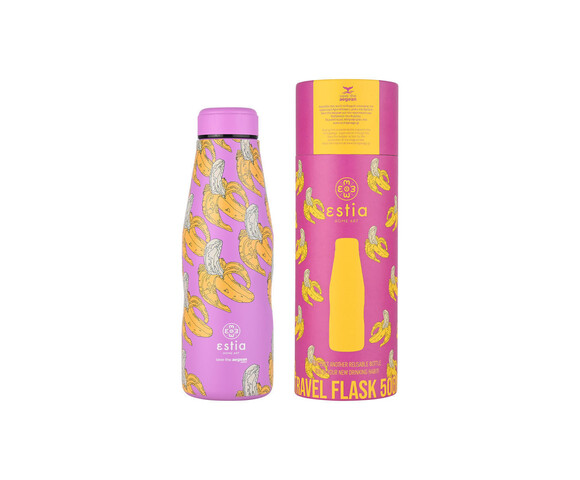 Estia Travel Flask Μπουκάλι Θερμός Ανοξείδωτο BPA Free 500ml Banana swirl 01-22235