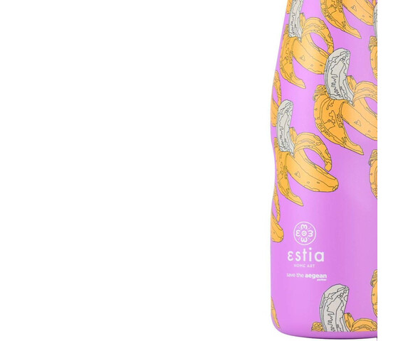 Estia Travel Flask Μπουκάλι Θερμός Ανοξείδωτο BPA Free 500ml Banana swirl 01-22235