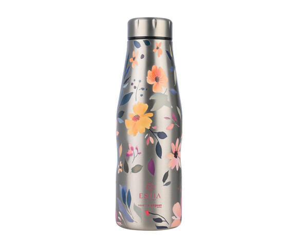 Estia Travel Flask Μπουκάλι Θερμός Ανοξείδωτο BPA Free 500ml Silver Botanic 01-31633