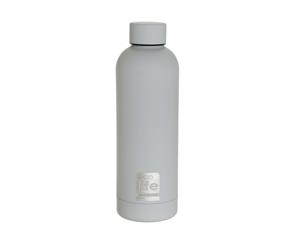 Ecolife Μπουκάλι Θερμός Ανοξείδωτο 500ml Smokey Grey