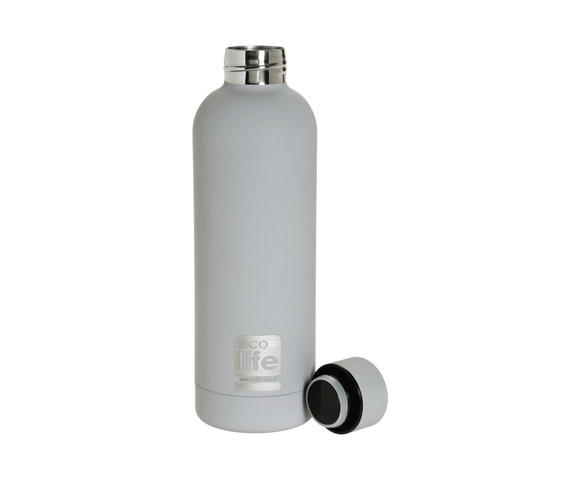 Ecolife Μπουκάλι Θερμός Ανοξείδωτο 500ml Smokey Grey