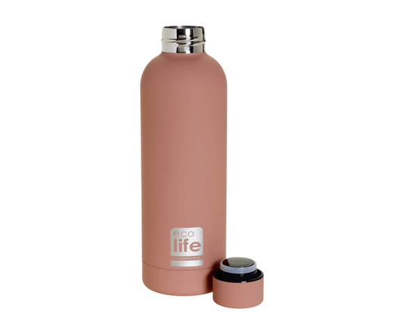 Ecolife Μπουκάλι Θερμός Ανοξείδωτο 500ml Dusty Pink