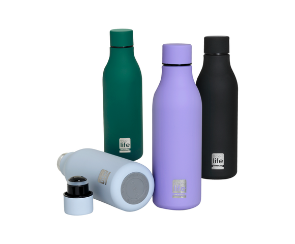 Ecolife Μπουκάλι Θερμός Ανοξείδωτο 550ml Levander