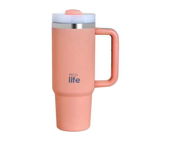 Ecolife Μεταλλικό Ποτήρι Θερμός (Με Καλαμάκι) Flamingo Pink 900 mlEcolife Μεταλλικό Ποτήρι Θερμός (Με Καλαμάκι) Flamingo Pink 900 ml