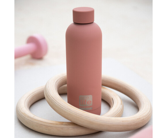 Ecolife Μπουκάλι Θερμός Ανοξείδωτο 500ml Dusty Pink