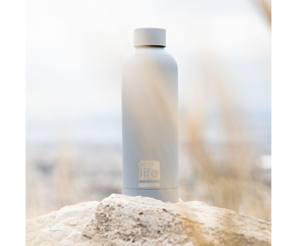 Ecolife Μπουκάλι Θερμός Ανοξείδωτο 500ml Smokey Grey